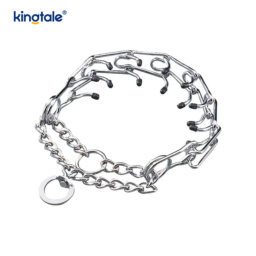 الحيوانات الأليفة قرصة الاختناق الياقات الكربون الصلب المعادن الشق طوق تدريب الكلاب