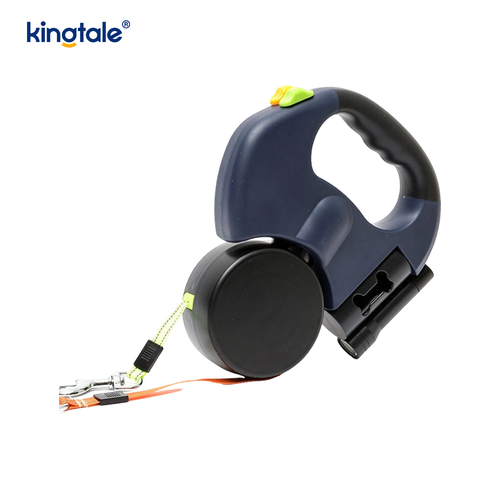 كلب مزدوج قابل للسحب 360 درجة مع ضوء LED