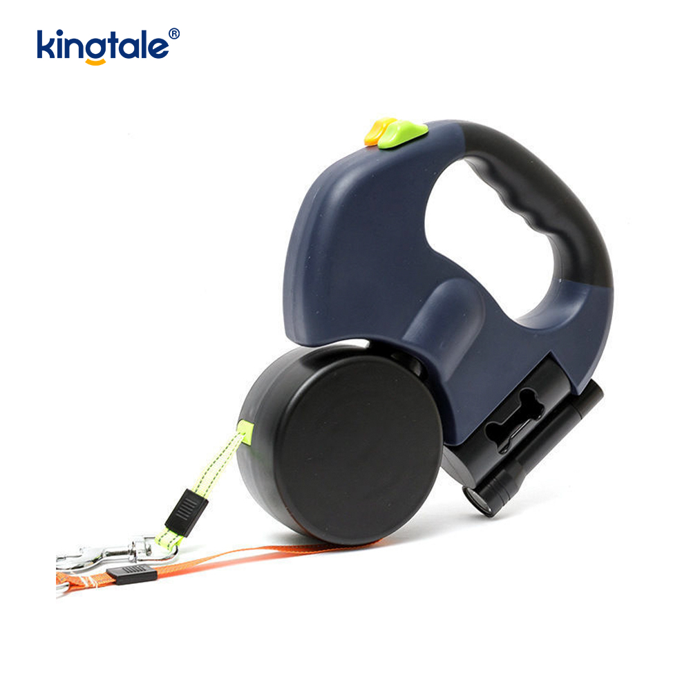 كلب مزدوج قابل للسحب 360 درجة مع ضوء LED