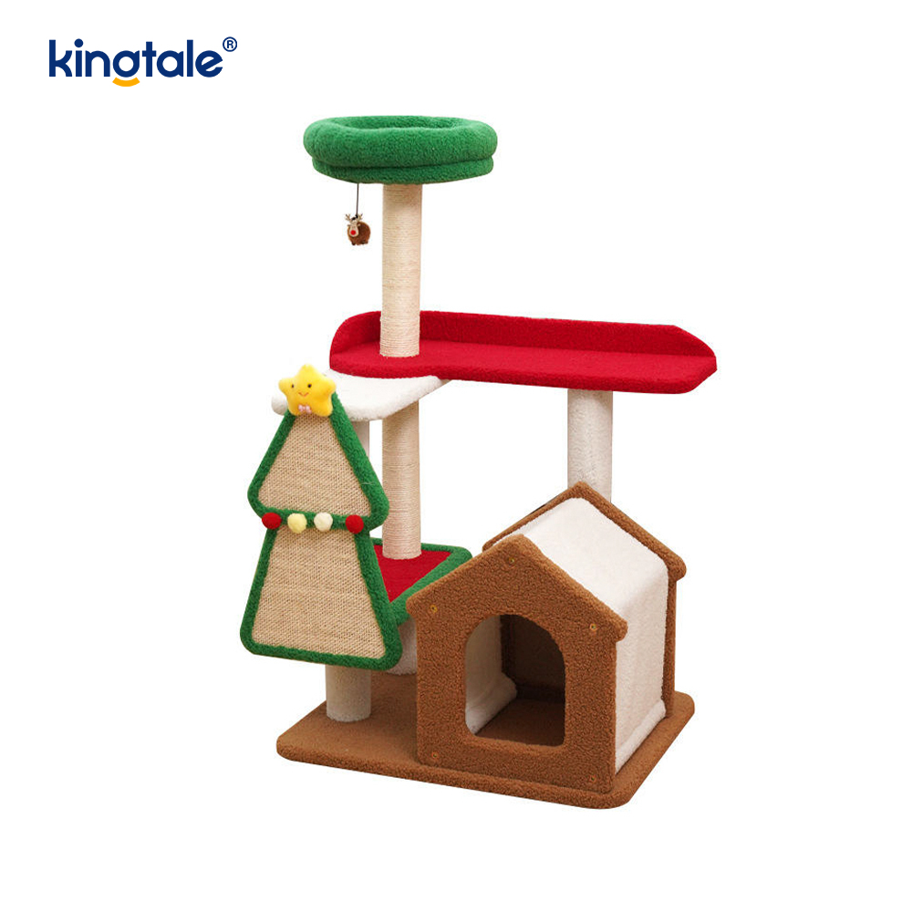 سلسلة عيد الميلاد مخصصة حسب الاهتراء من Cat Scratch Pillar Siege Tower Apartment